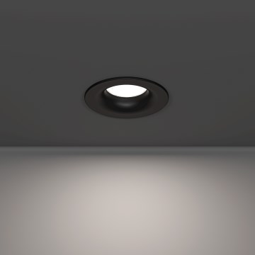 Eglo - Luminaria empotrada LED para baño LED/4,9W/230V 2700/4000/6500K Ø 8,8 cm IP65 negra