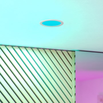 Eglo - Luminaria empotrada LED RGBW regulable para baño LED/9,5W/230V 2700-6500K Ø 16,8 cm IP44 blanco