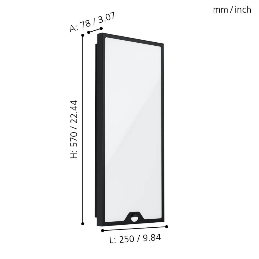 Eglo - Luminaria LED de techo exterior con sensor CASAZZA LED/18,5W/230V IP44