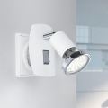 Eglo - Luminaria LED enchufable 1xGU10/2,8W/230V blanca