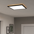 Eglo - Luz de techo LED regulable para baño LED/17,6W/230V 2700-6500K 39x39 cm IP44 negro + control remoto