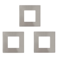 Eglo - Pack de 3 luminarias empotradas LED FUEVA LED/2,7W/230V 8,5x8,5 cm