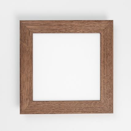 Eglo - Panel LED RGBW regulable de superficie SALOBRENA-C WOOD LED/16W/230V 2700-6500K 34x34 cm marrón oscuro + mando a distancia