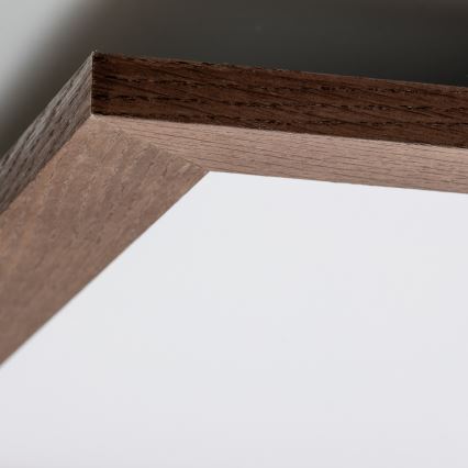 Eglo - Panel LED de superficie SALOBRENA-RW WOOD LED/34W/230V 2700/4000K 64x64 cm marrón oscuro