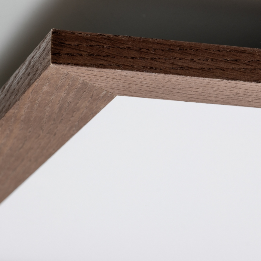 Eglo - Panel LED de superficie SALOBRENA-RW WOOD LED/34W/230V 2700/4000K 64x64 cm marrón oscuro