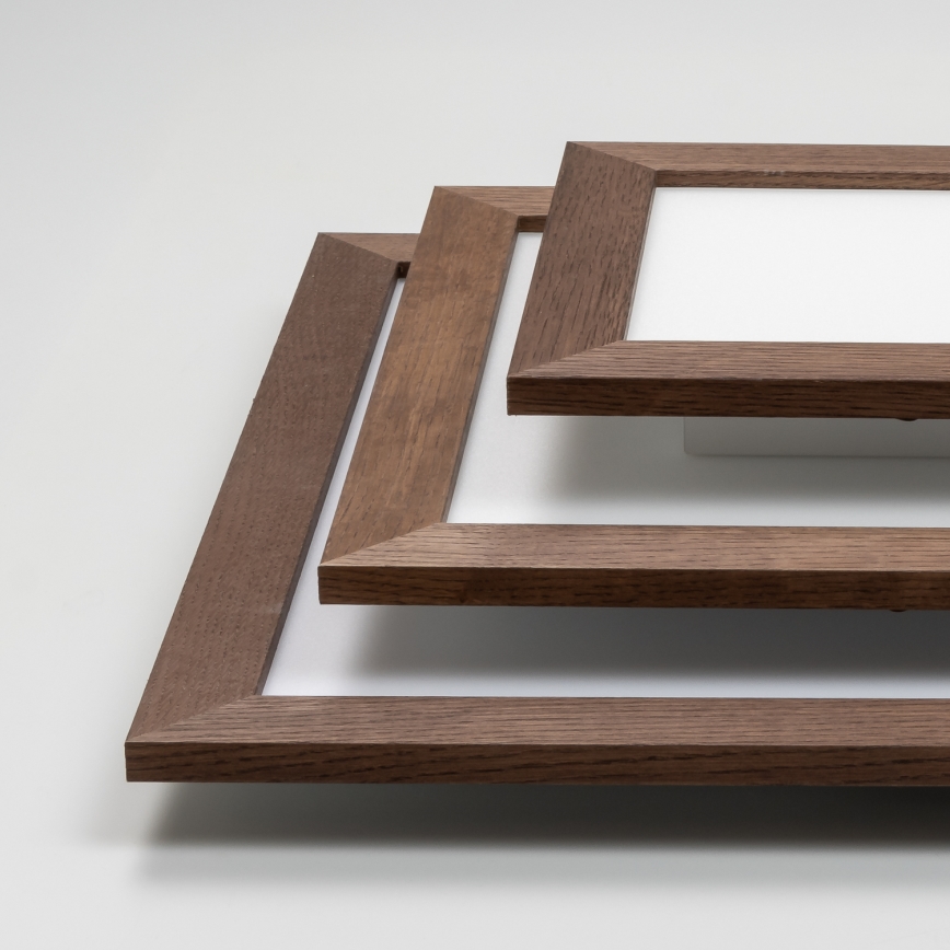 Eglo - Panel LED regulable SALOBRENA-TW WOOD LED/32,5W/230V 2700-6500K 64x64 cm marón oscuro + control remoto