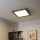 Eglo - Panel LED RGBW regulable de superficie SALOBRENA-C WOOD LED/21W/230V 2700-6500K 49,5x49,5 cm marrón oscuro + control remoto