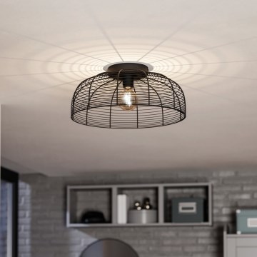 Eglo - Plafón 1xE27/40W/230V negro