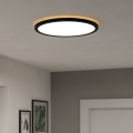 Eglo - Plafón de baño LED regulable LED/18,5W/230V 2700-6500K d. 38,9 cm IP44 negro + mando a distancia