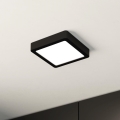 Eglo - Plafón de techo LED para baño LED/11W/230V IP44 negro 16x16 cm