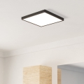 Eglo - Plafón de techo LED para baño LED/13W/230V 2700/4000/6500K 29x29 cm IP44 negro