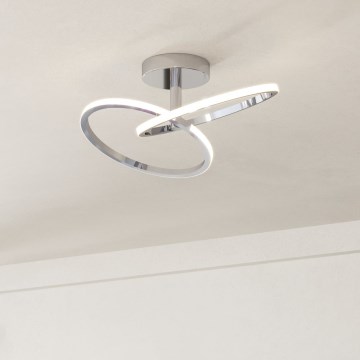 Eglo - Plafón LED 12W, 230V, 2700/4000/6500K, cromo brillante
