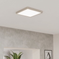 Eglo - Plafón LED 13W/230V 2700/4000/6500K 29x29 cm cromo mate