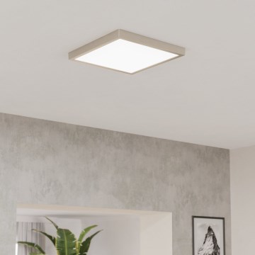 Eglo - Plafón LED 13W/230V 2700/4000/6500K 29x29 cm cromo mate