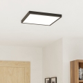 Eglo - Plafón LED/17,5W/230V 2700/4000/6500K 39x39 cm negro