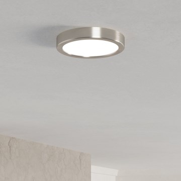 Eglo - Plafón LED de techo 7,5W/230V 2700/4000/6500K Ø 16,6 cm cromo mate