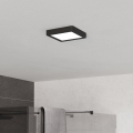 Eglo - Plafón LED de techo para baño LED/7W/230V 2700/4000/6500K 15x15 cm IP44 negro