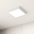 Eglo - Plafón LED para baño, 17 W, 230 V, IP44, blanco, 21 x 21 cm