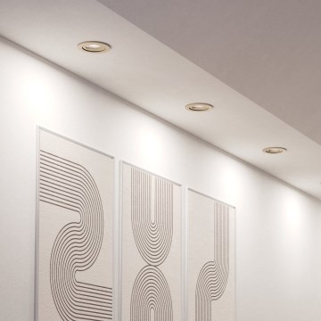 Eglo - SET 3x focos LED empotrables de techo 1xGU10/4,5W/230V cromo mate