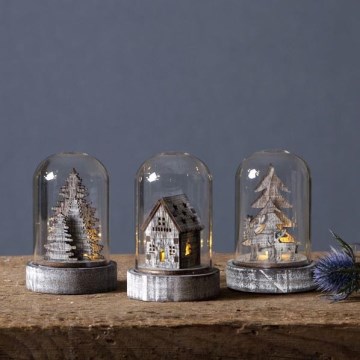 Eglo - Set de 3 decoraciones navideñas LED LED/0,06W/1xCR2032 marrón