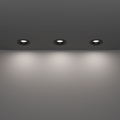 Eglo - Set de 3 focos empotrables LED para baño LED/4,9W/230V 2700/4000/6500K Ø 8,8 cm IP65 negro