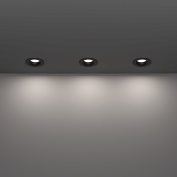 Eglo - Set de 3 focos empotrables LED para baño LED/4,9W/230V 2700/4000/6500K Ø 8,8 cm IP65 negro