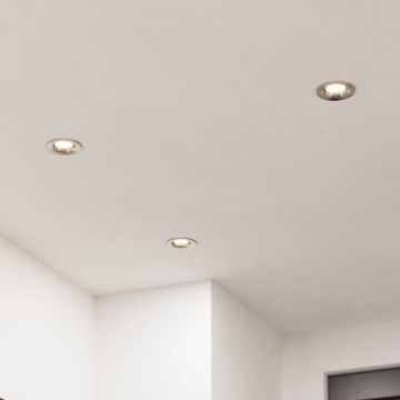 Eglo - Set de 3 focos empotrables LED regulables LED/6,4W/230V Ø 8,8 cm cromo mate