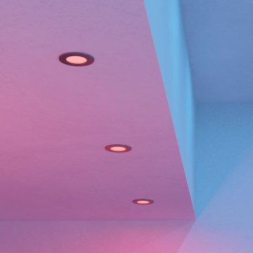 Eglo - Set de 3 focos empotrables LED RGBW regulables para baño LED/2,8W/230V 2700-6500K Ø 8,8 cm IP44 cromo mate