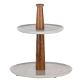 Eglo - Soporte para servir 28x25,5 cm gris/marrón