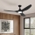 Eglo - Ventilador de techo LED 20W/230V 3000/4000/5000K Ø 132 cm negro + mando a distancia