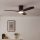 Eglo - Ventilador de techo LED regulable, 17W/230V, 3000/4000/5000K, Ø 132 cm, negro + mando a distancia