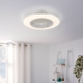 Eglo - Ventilador de techo LED regulable 3xLED/12,6W/230V 2700-6500K Ø 55 cm blanco + mando a distancia