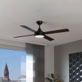Eglo - Ventilador de techo LED Regulable LED/20W/230V + mando a distancia negro