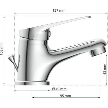 Eisl NI075SCR - Grifo de lavabo SPEED cromo brillante