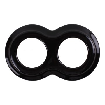 Elhard - Marco cerámico retro doble negro