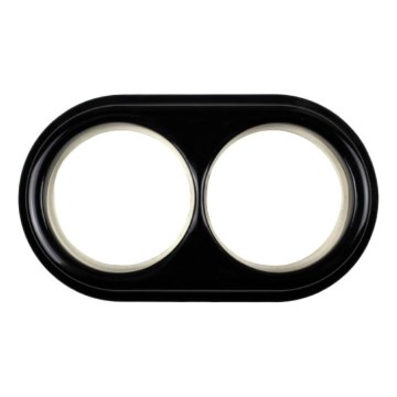 Elhard - Marco doble retro de cerámica para pared, negro