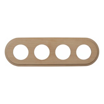 Elhard - Marco retro de madera para 4 fotos, madera clara