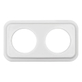 Elhard - Marco retro doble de cerámica blanco