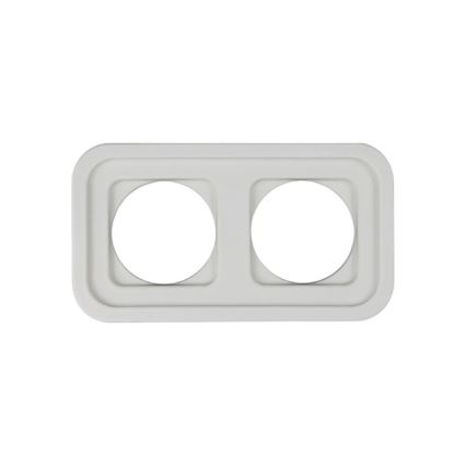 Elhard - Marco retro doble de cerámica blanco