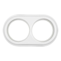 Elhard - Marco retro doble de cerámica blanco