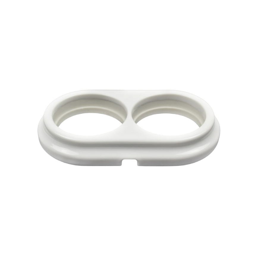 Elhard - Marco retro doble de cerámica blanco