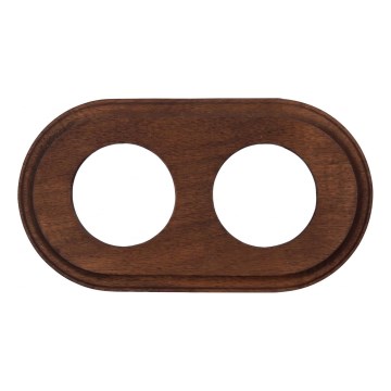 Elhard - Marco retro doble de madera en color oscuro