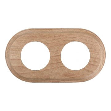 Elhard - Marco retro doble de madera en tono claro