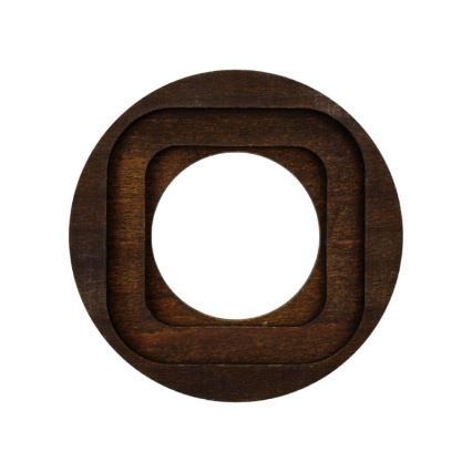 Elhard - Marco retro sencillo de madera oscura