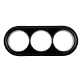 Elhard - Marco retro triple de cerámica para pared, negro