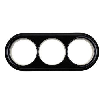 Elhard - Marco retro triple de cerámica para pared, negro