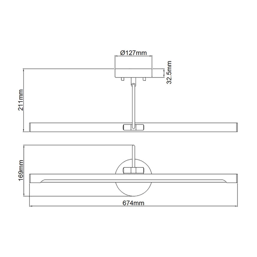 Elstead ALTON-PL-L-BB - Lámpara LED para cuadros ALTON LED/10W/230V dorado