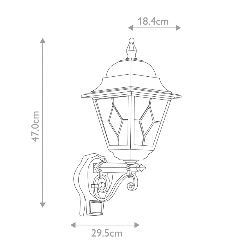 Elstead - Aplique de exterior NORFOLK 1xE27/100W/230V IP43
