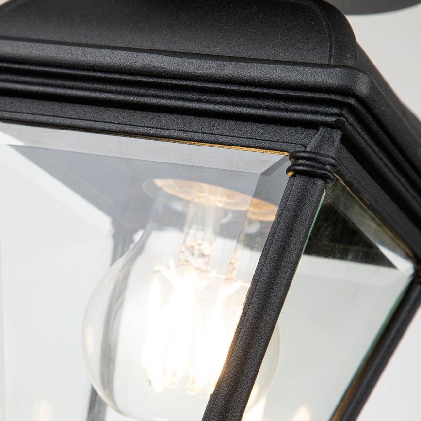Elstead - Lámpara de techo para exterior BAYVIEW 1xE27/60W/230V IP44 negra