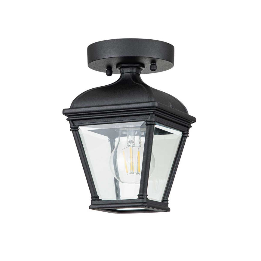 Elstead - Lámpara de techo para exterior BAYVIEW 1xE27/60W/230V IP44 negra